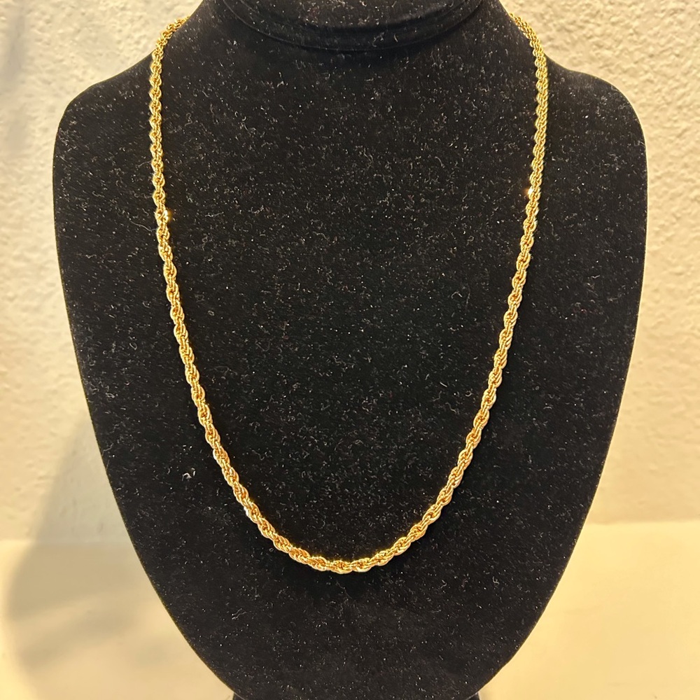 Classic Gold Rope Chain Necklace - Women Jewelry